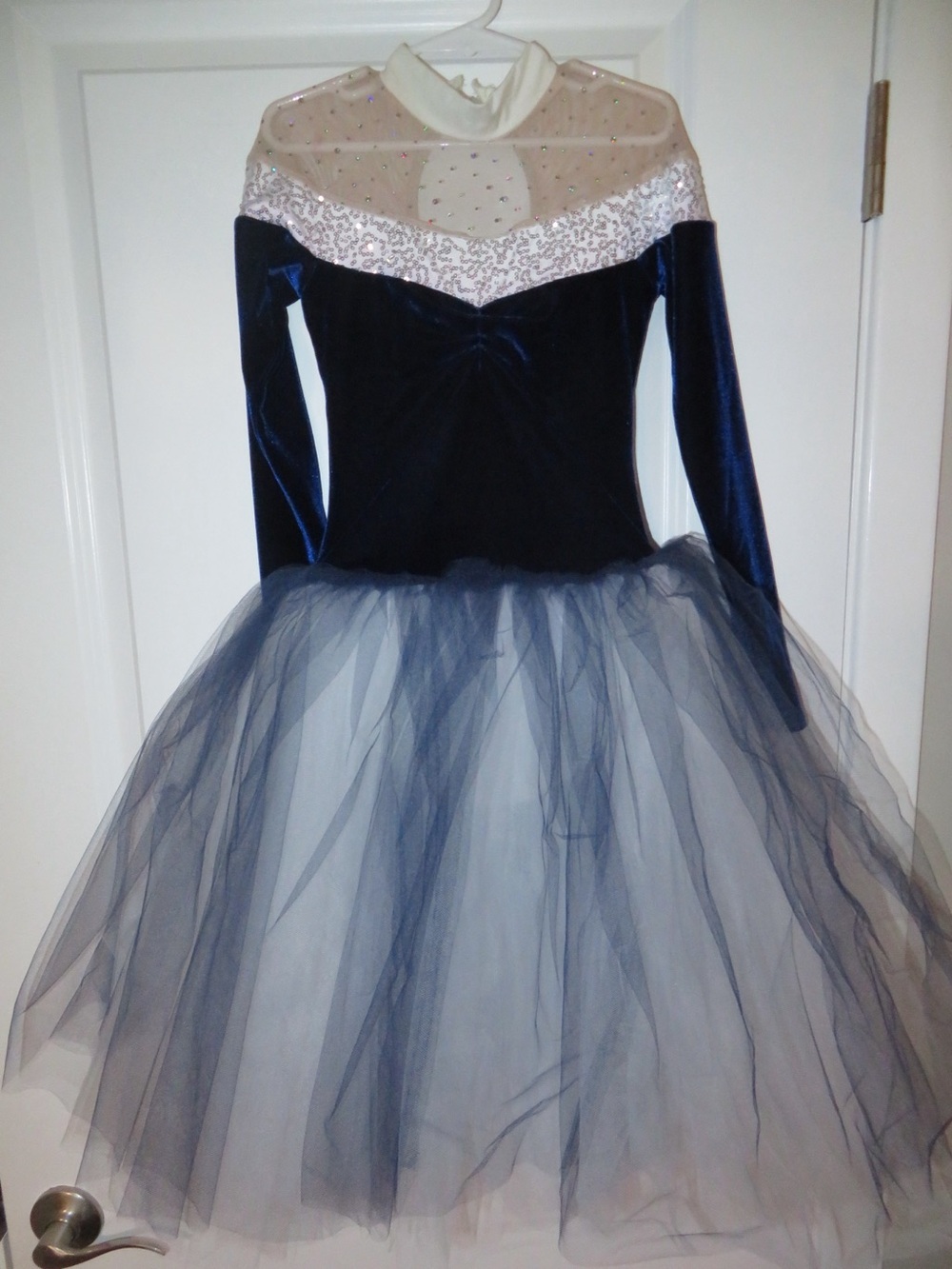 Blue and Nude Sequin Tulle Dress - Child